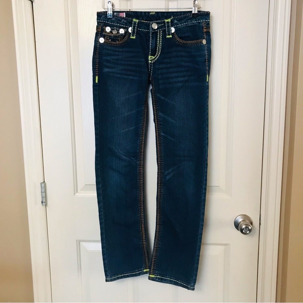 True Religion Ricky Women's Blue Jeans Size 27 Low Rise